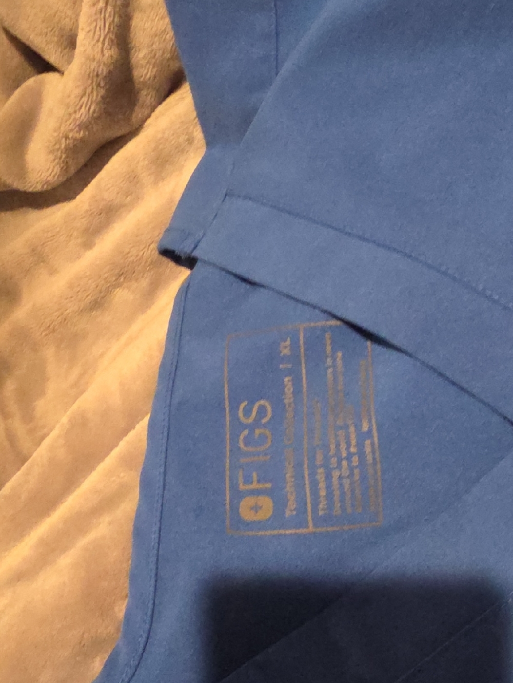 Figs Mens Royal Blue Scrub Top